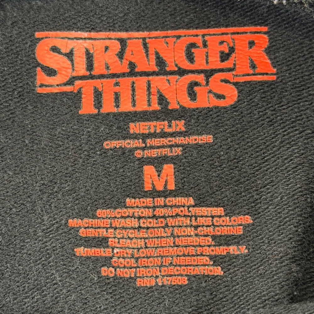 Stranger Things Netflix Official Merchandise Black Joggers Sweatpants Men Medium - Picture 6 of 6